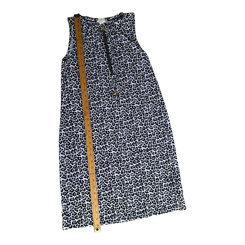 Michael‎ Kors Women Sleeveless Casual Dress BLACK White Print TASSEL Size XS